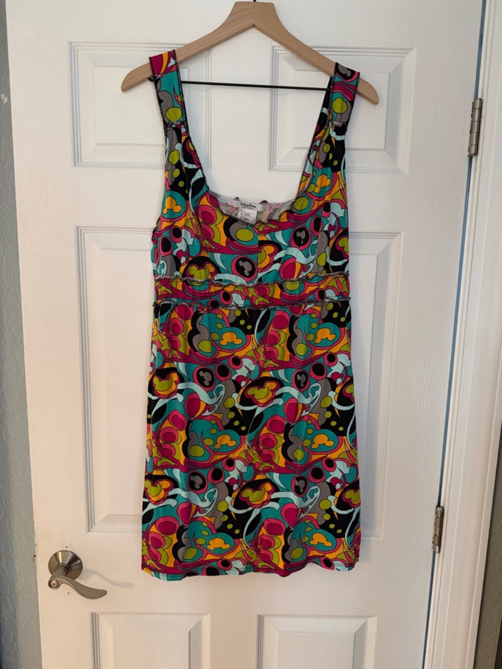 Disney Parks Multicolor Retro Circle Print Tank with Hidden Mickeys